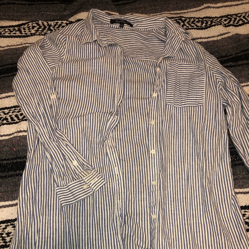 Button up stripe dress